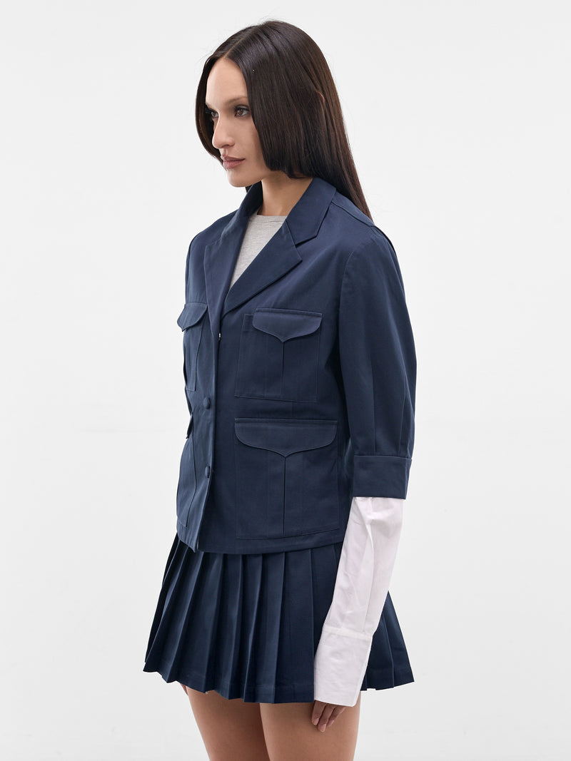 Navy Cotton Pen Pal Jacket (AWSS2600044-NAVY)