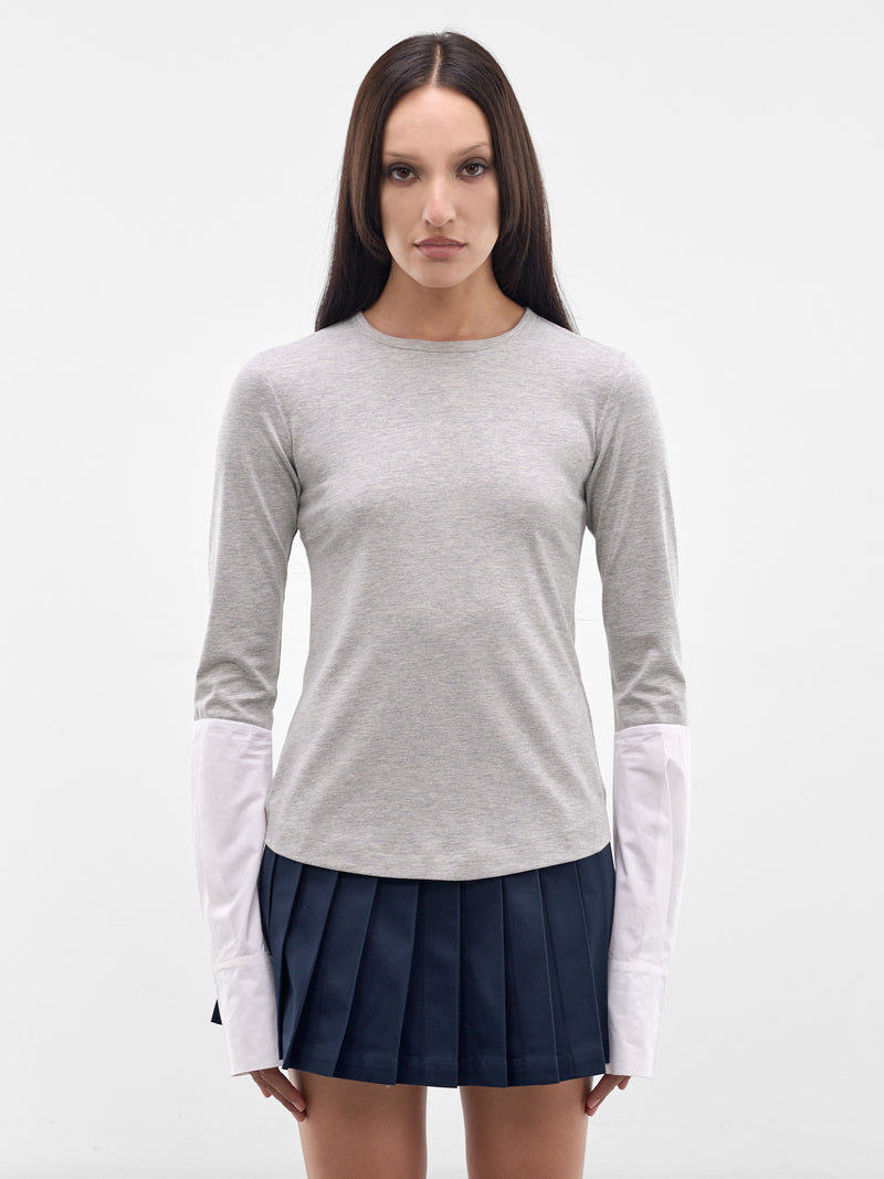 Gray Cotton Hybrid Shirt (AWSS2600052-GREY)