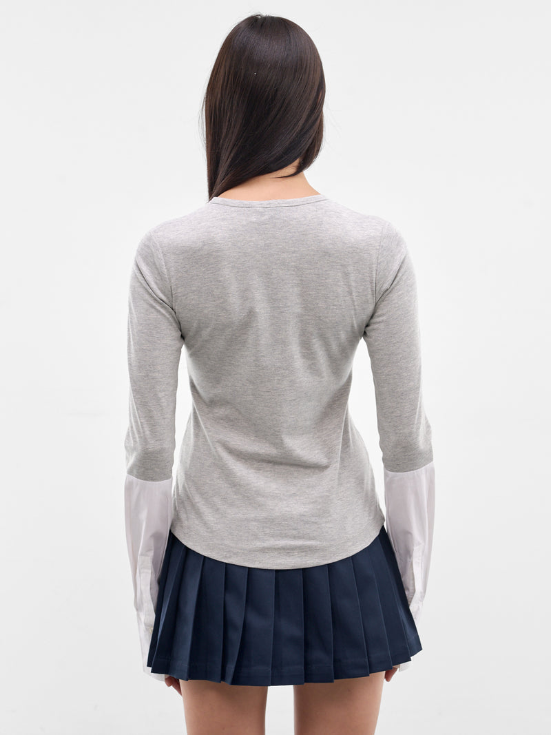 Gray Cotton Hybrid Shirt (AWSS2600052-GREY)