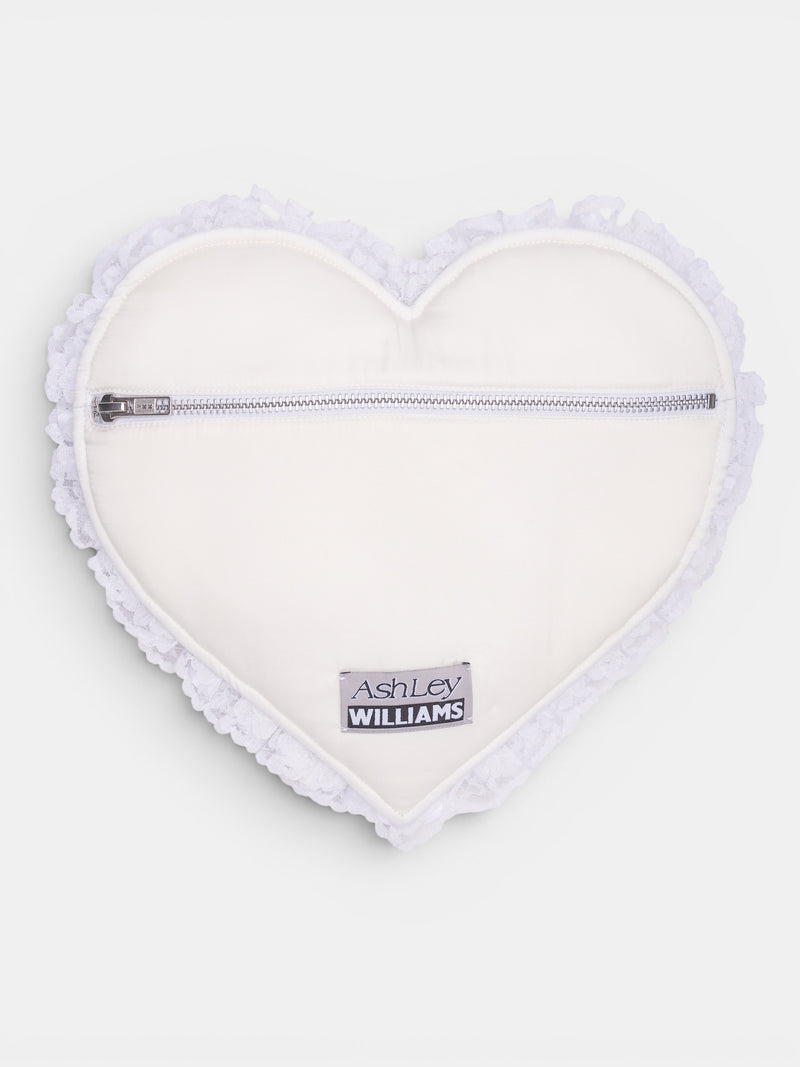 White Bow Heart Clutch Bag (AWSS2600152-WHITE)