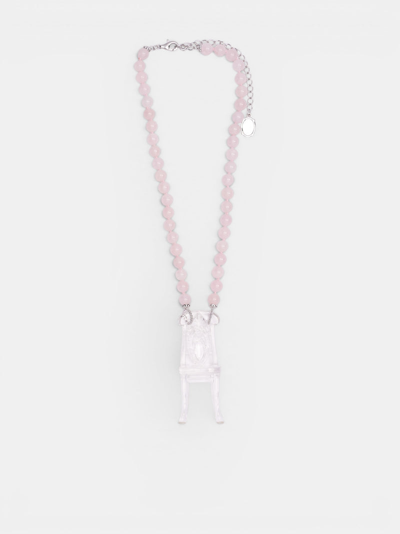 Chair Pendant Bead Necklace (AWSS2600174-CLEAR)