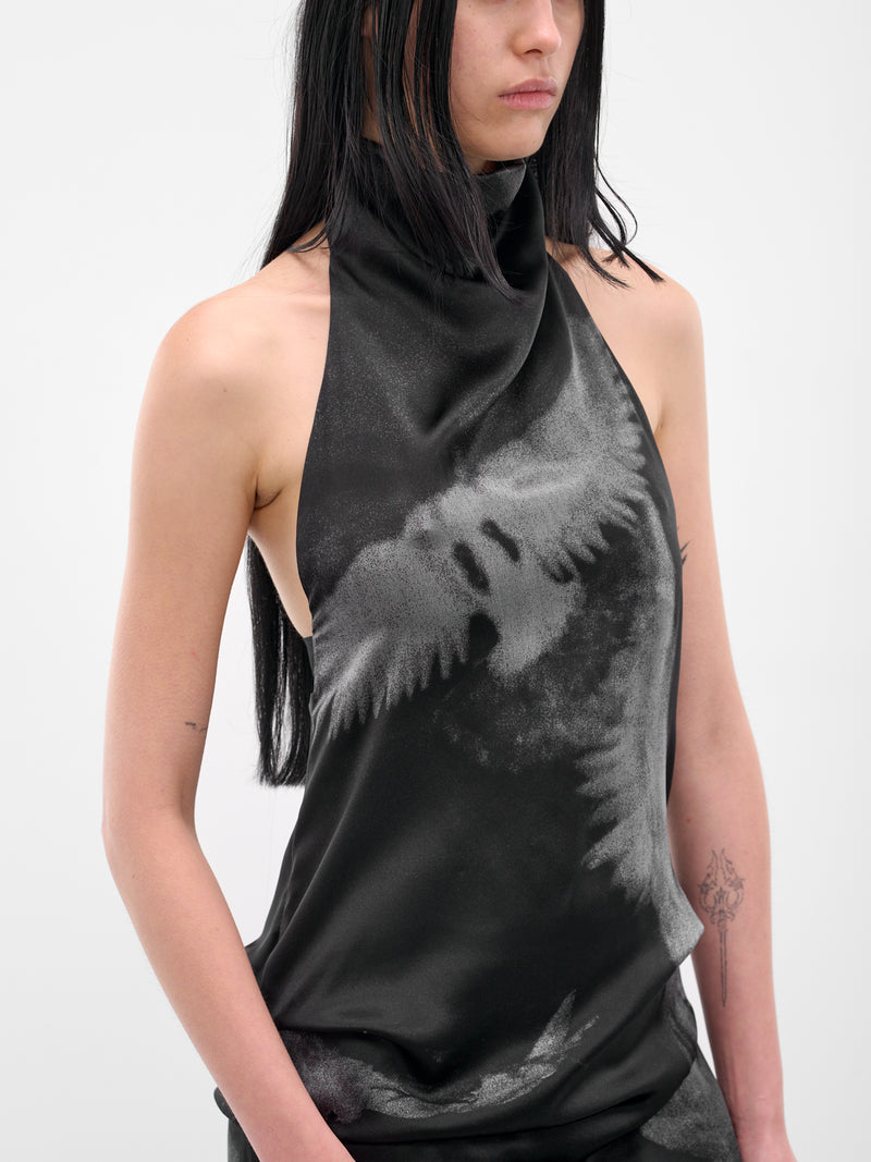 Rut Highneck Open Back Dress (B0013111-FA658-D0097-BLACK-GRE)