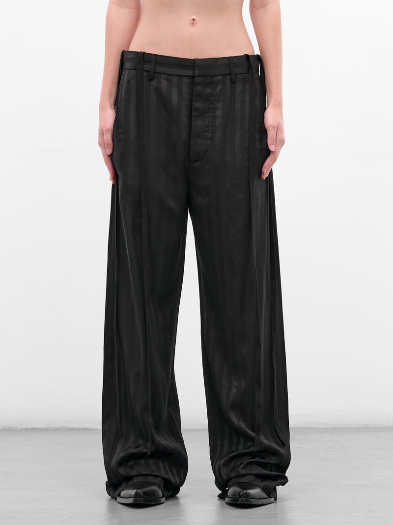 Anneke Striped Comfort Tailored Trousers (B0010192-FA705-BLACK)