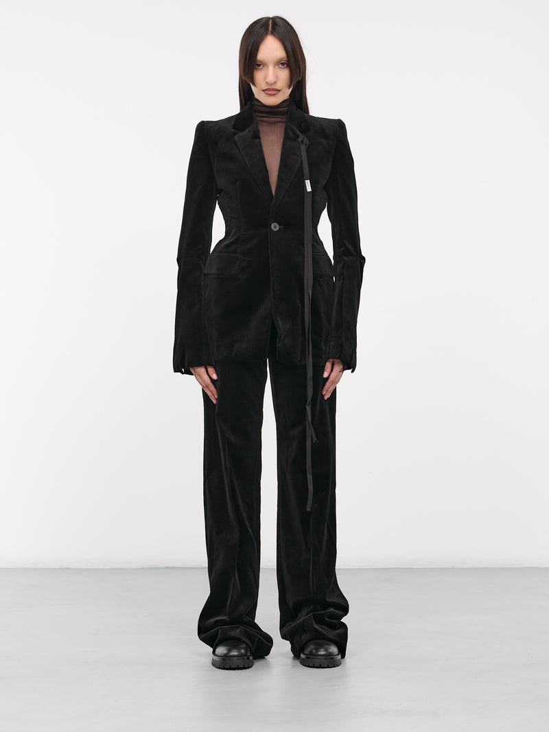 Maaike Flared Comfort Trousers (B0011423-FA351-099-BLACK)