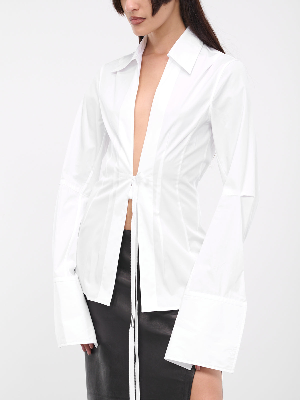 Linsey Open Front Shirt (B0011453-FA354-001-WHITE)