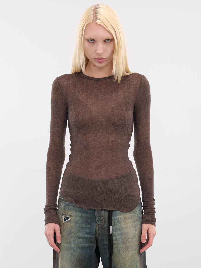 Brown Oke Long Sleeve Top (B0012327-FA619-BEAVER)