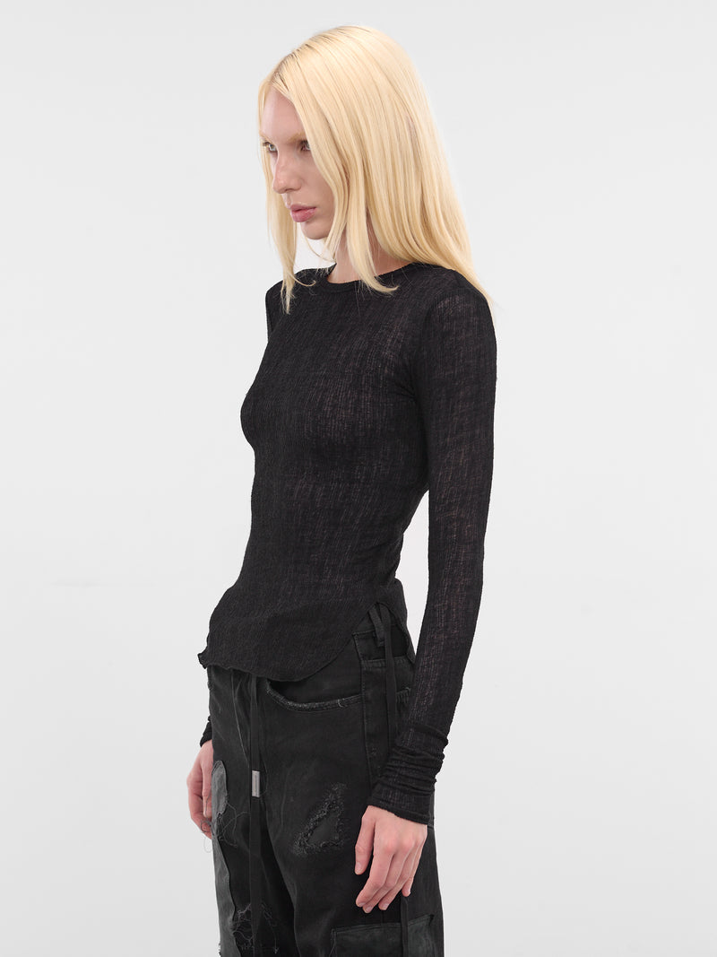 Black Oke Long Sleeve Top (B0012327-FA619-BLACK)