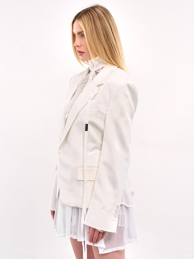 Susa Broderie Anglaise Blazer (B0012779-FA558-NATURAL-WHITE)