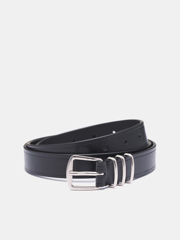 小物 ann demeulemeester black lether belt Ann Demeulemeester Black Leather Belt - size L ○ Labellov