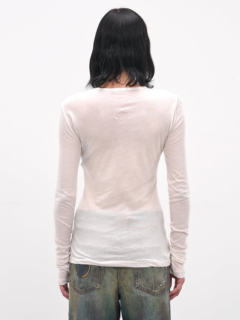 White Fiene Bikers Kiss Tee (B0013245-FA119-IVORY)