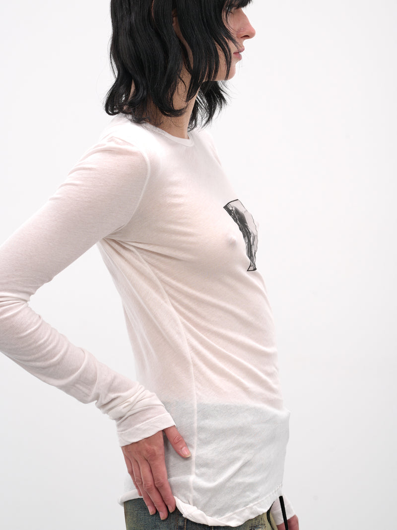 White Fiene Bikers Kiss Tee (B0013245-FA119-IVORY)