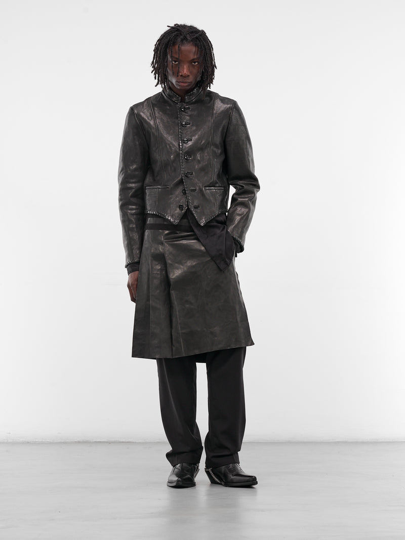 Rikus Lamb Leather Laced Jacket (B0013392-LT137-BLACK)