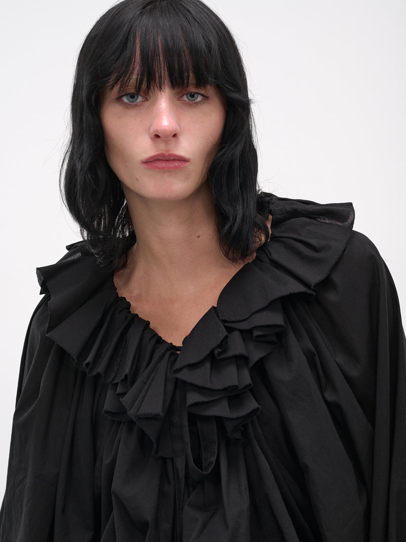 Black Bregje Ruffled Mini Dress (B0013619-FA026-BLACK)