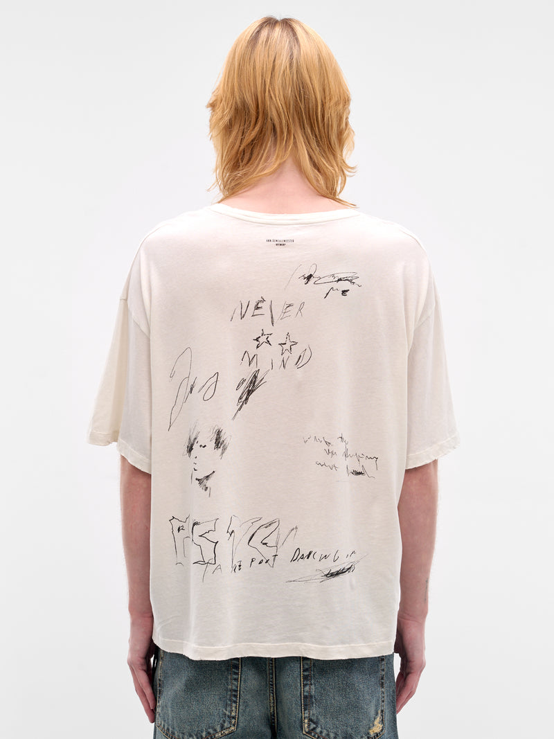 Lu Boxy Sketch Graphic Tee (B0013914-FA637-IVORY)