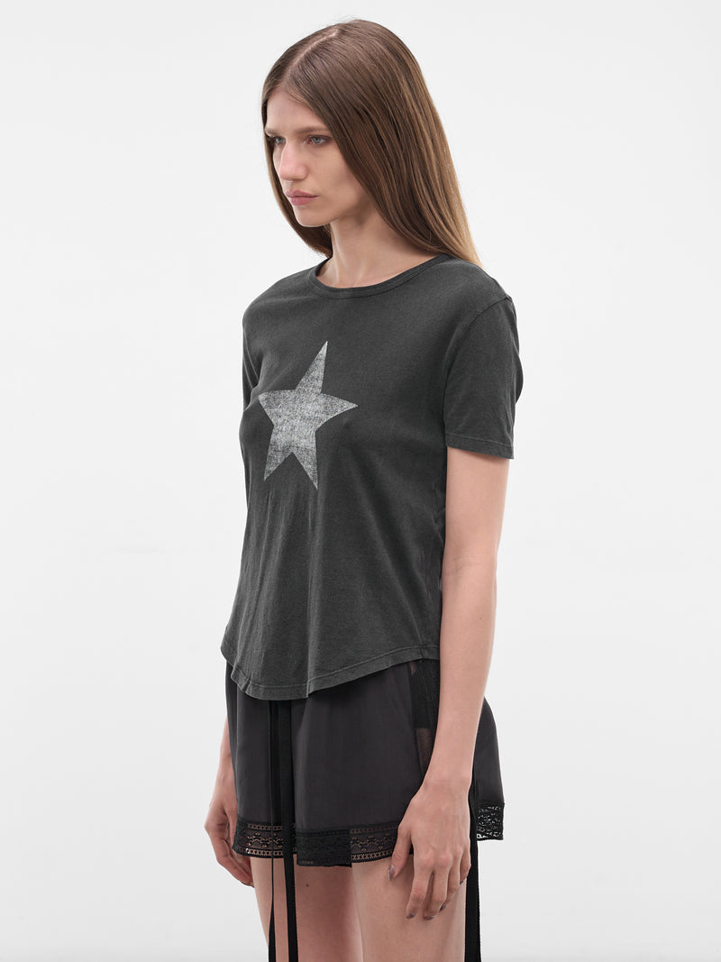 Floor Black Graphic Micro Tee (B0013924-FA740-FADED-BLACK)