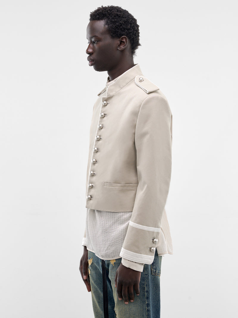 Oyster Cotton Harris Marsina Jacket (B0013931-FA728-OYSTER)