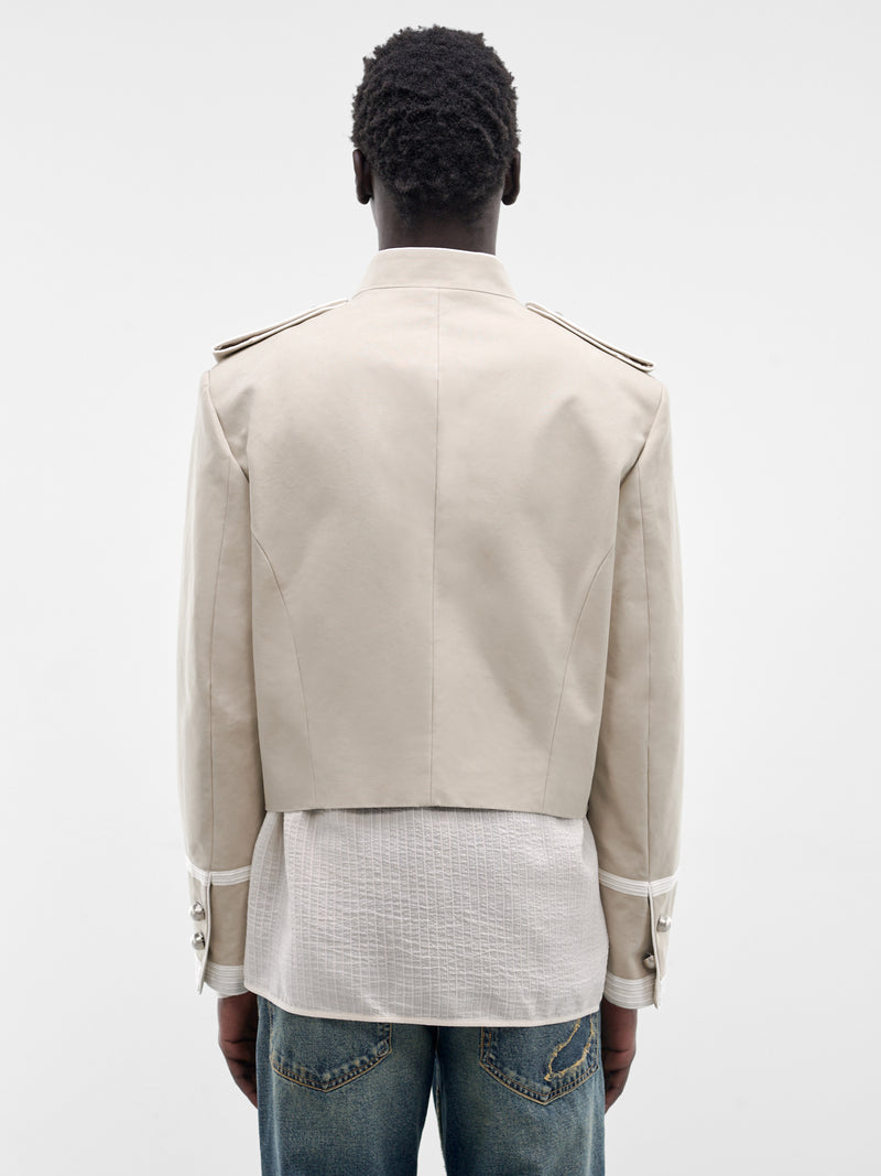 Oyster Cotton Harris Marsina Jacket (B0013931-FA728-OYSTER)