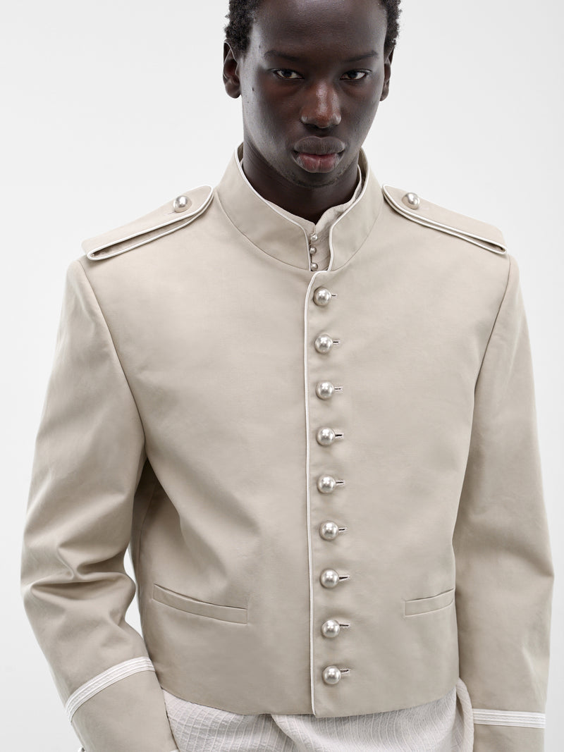 Oyster Cotton Harris Marsina Jacket (B0013931-FA728-OYSTER)