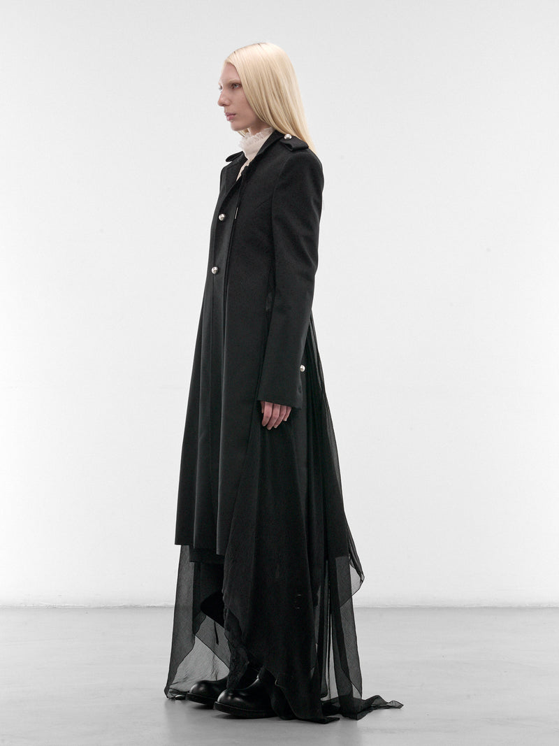 Black Fena Hybrid Overcoat (B0013965-FA709-BLACK)
