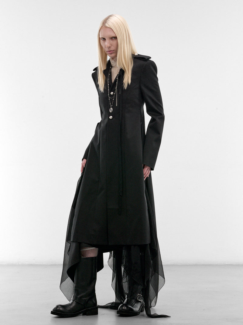 Black Fena Hybrid Overcoat (B0013965-FA709-BLACK)