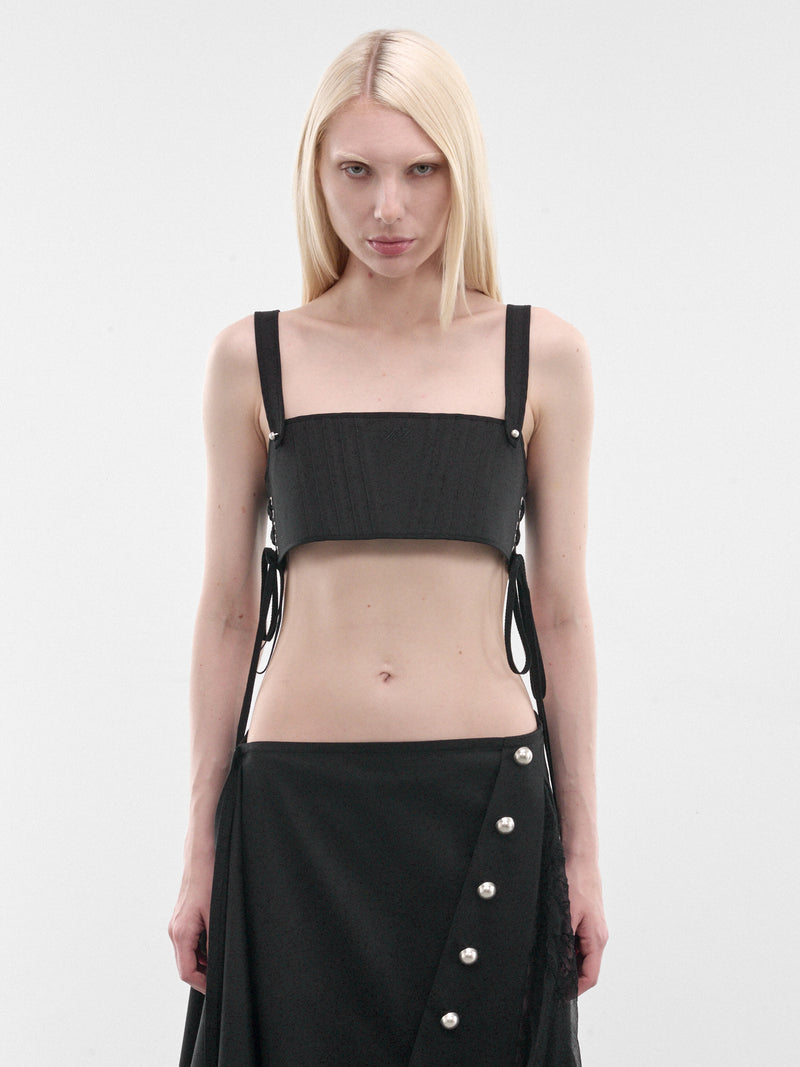 Black Anke Mini Bustier Top (B0014031-FA709-BLACK)