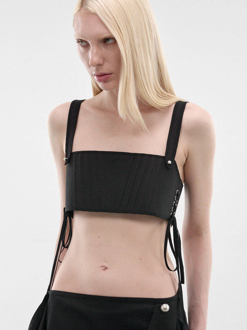 Black Anke Mini Bustier Top (B0014031-FA709-BLACK)