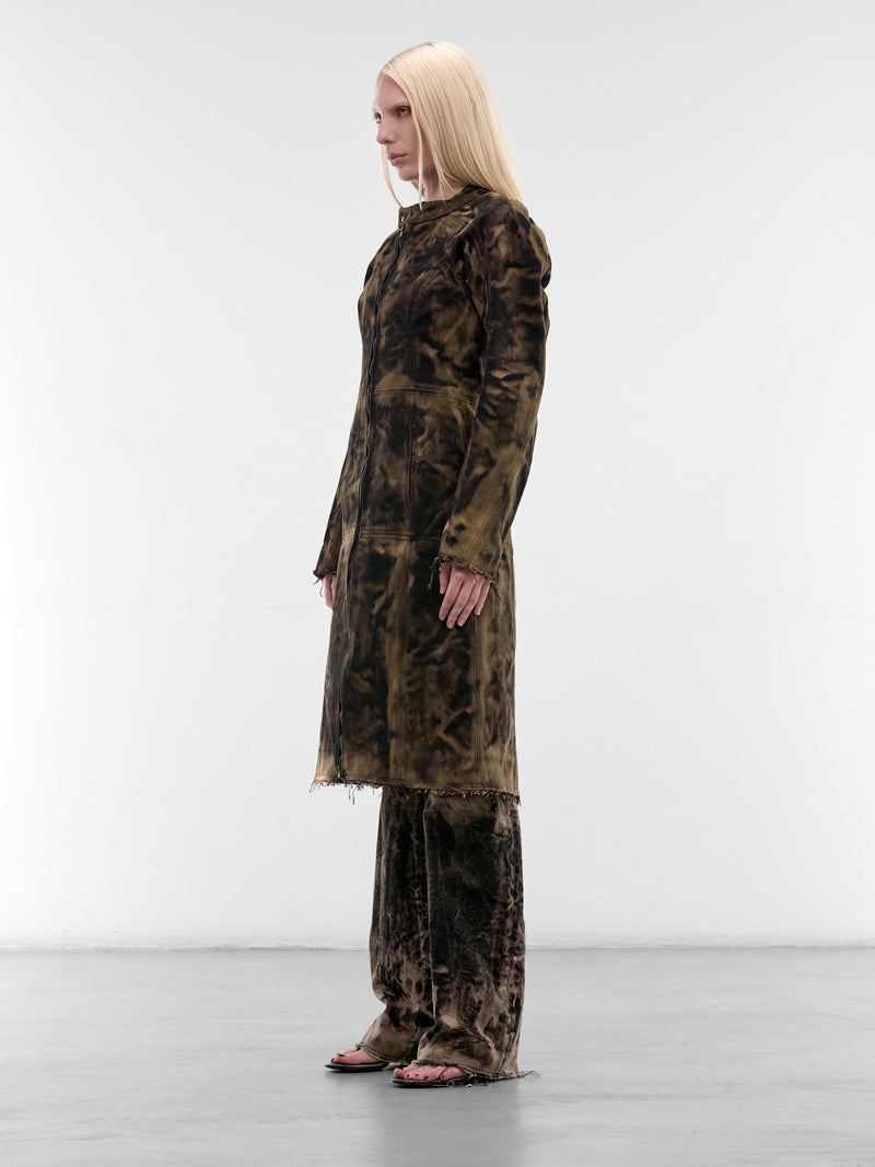 Black Ishq Faded Denim Coat (OUT-W-ISH-COT-WBLACK)