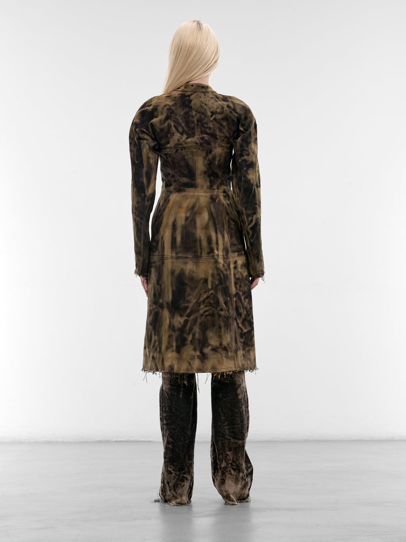 Black Ishq Faded Denim Coat (OUT-W-ISH-COT-WBLACK)