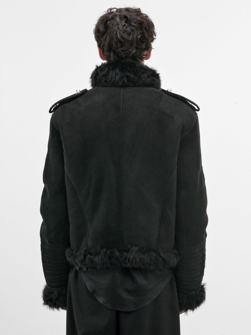 Maldus Black Shearling Marsina Jacket (B0014447-FR009-BLACK)