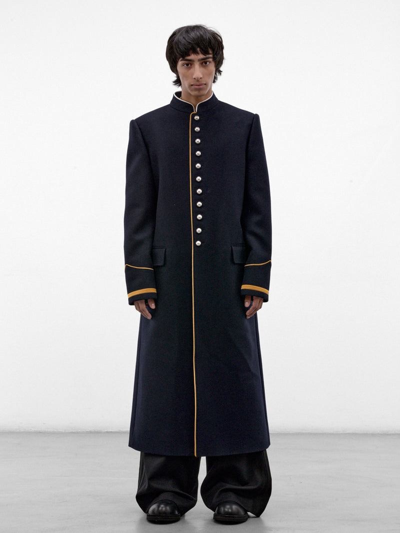 Arit Wool Fitted Marsina Coat (B0014450-FA797-NAVY)