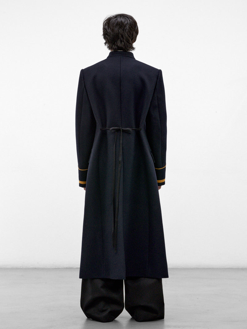 Arit Wool Fitted Marsina Coat (B0014450-FA797-NAVY)