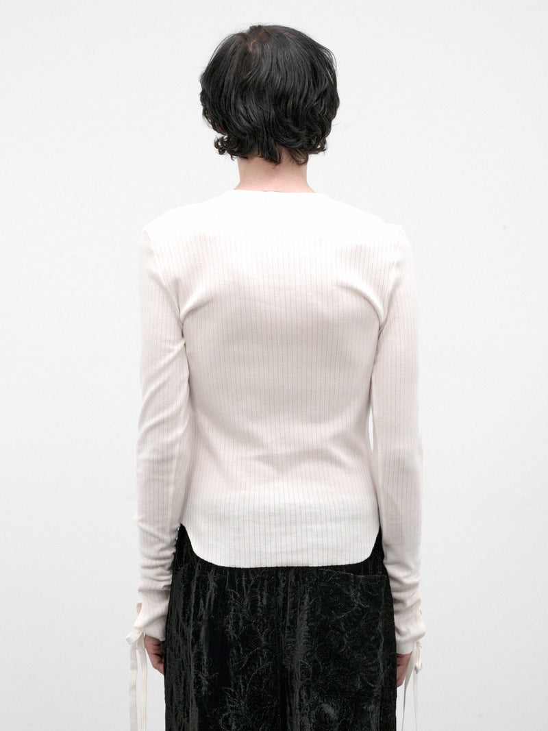 White Blas Long Sleeve Henley (B0014466-FA766-NATURAL-WHITE)
