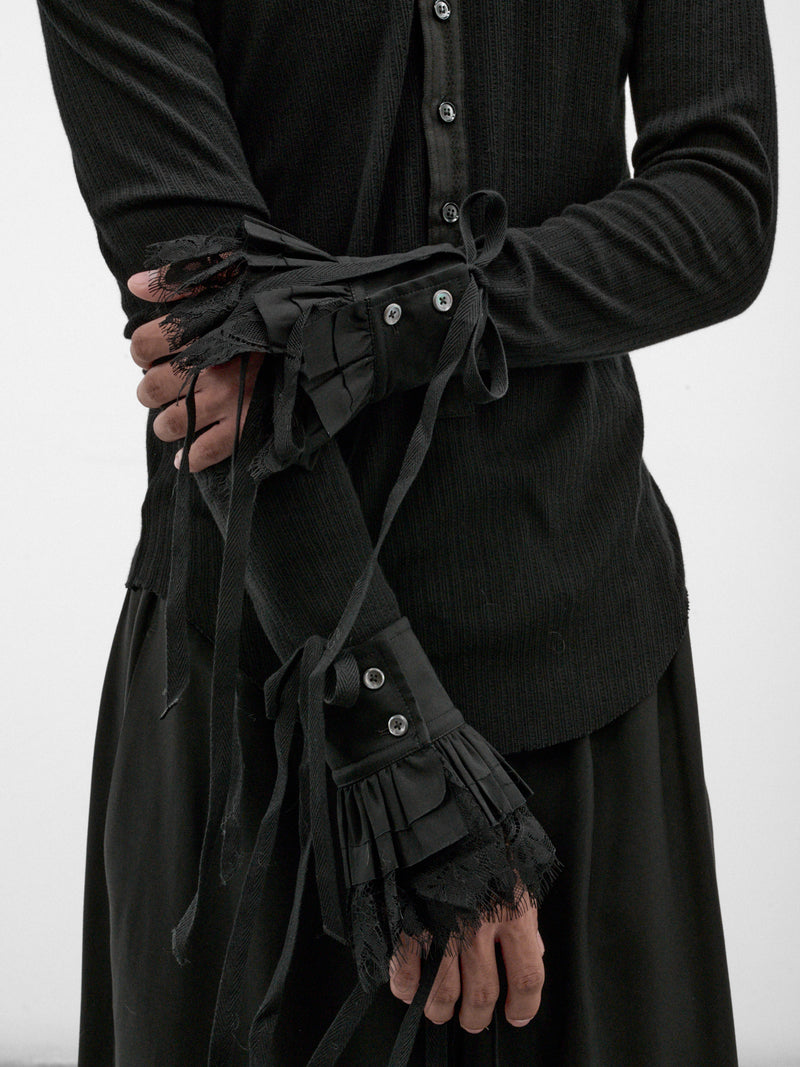 Vestar Black Lace Ruffled Cuffs (B0014479-FA026-BLACK)