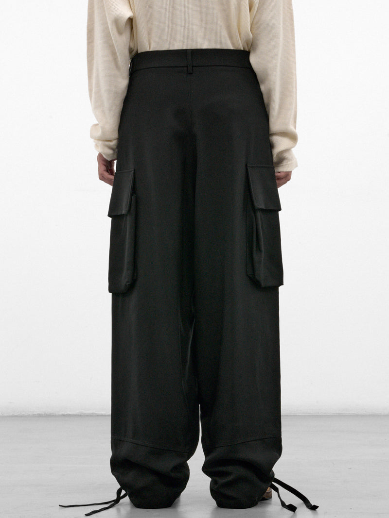 Berger Black Wide Cargo Pants (B0014655-FA558-BLACK)