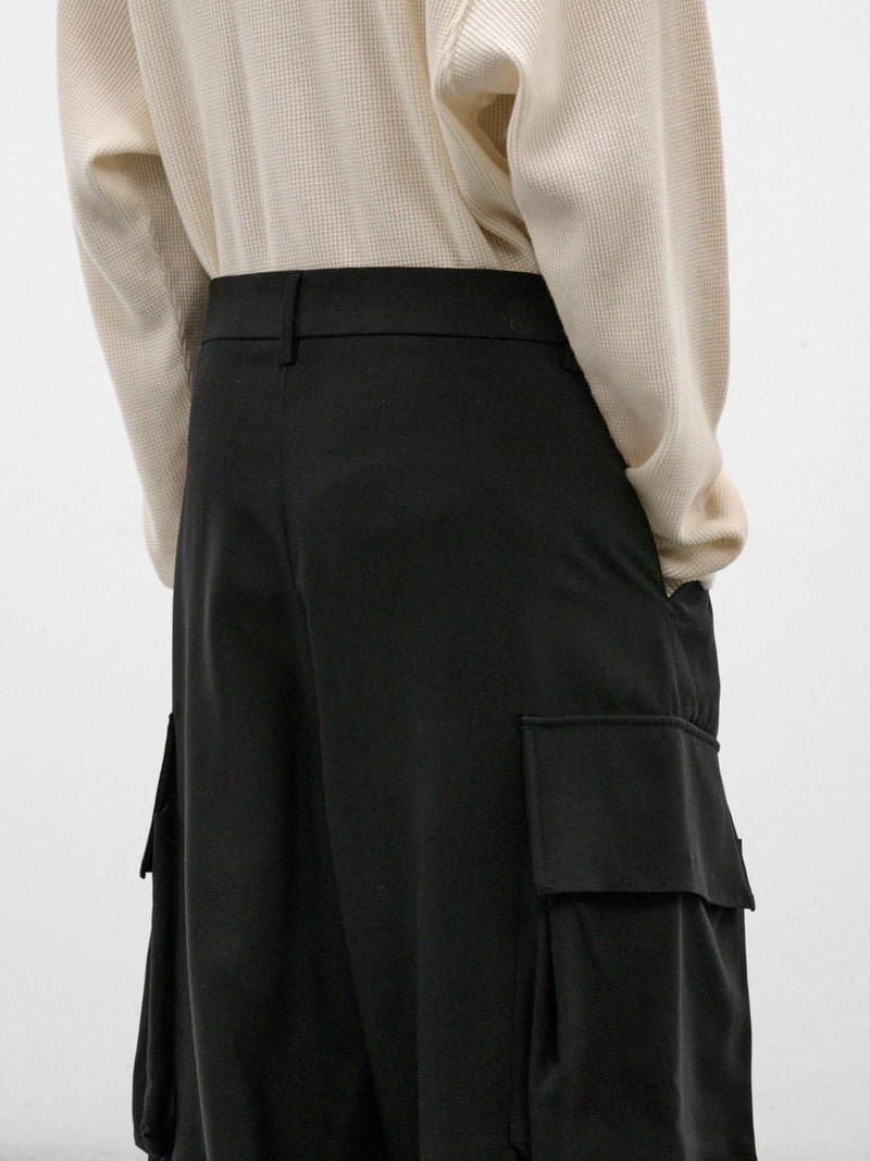 Berger Black Wide Cargo Pants (B0014655-FA558-BLACK)