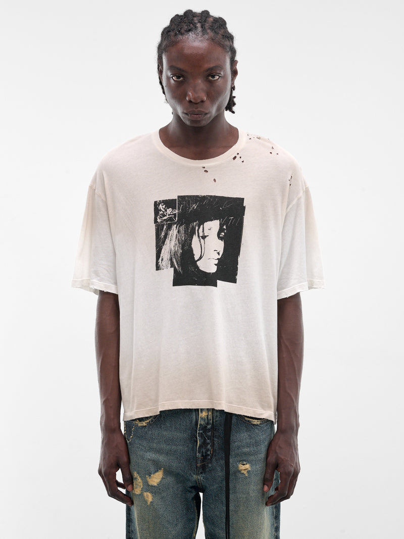Exclusive White Lu "Aimee" Graphic Tee (B0014714-FA794-CHALK)