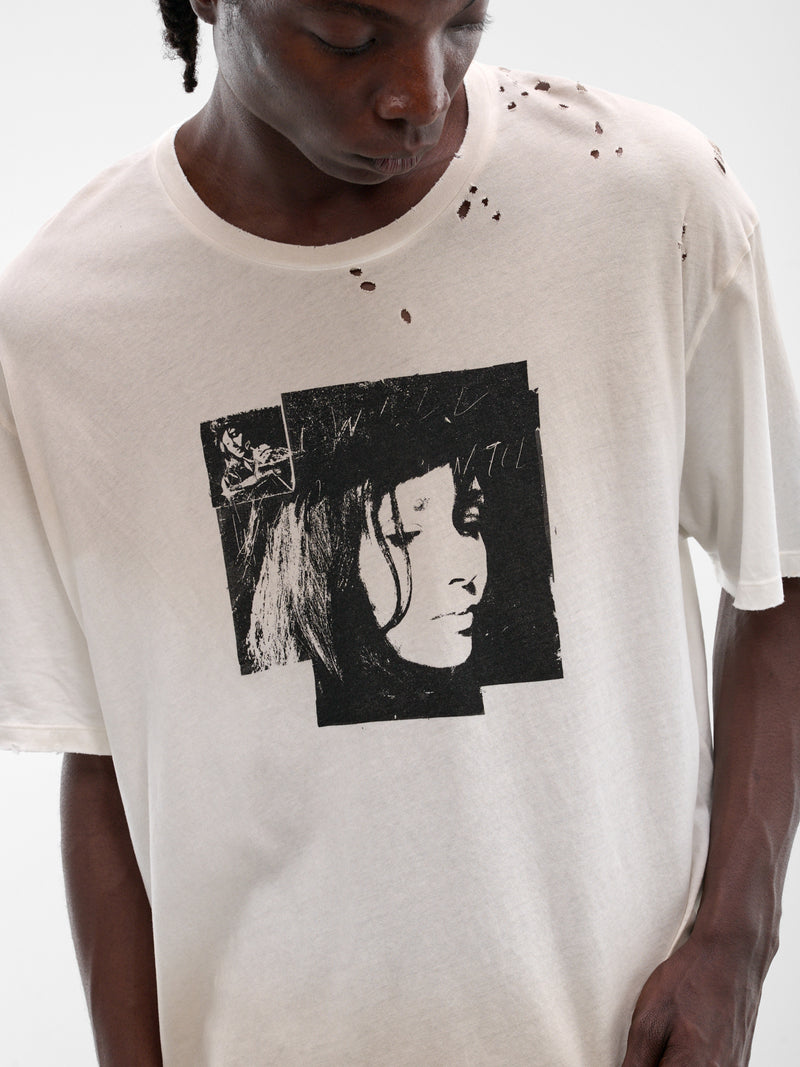 Exclusive White Lu "Aimee" Graphic Tee (B0014714-FA794-CHALK)