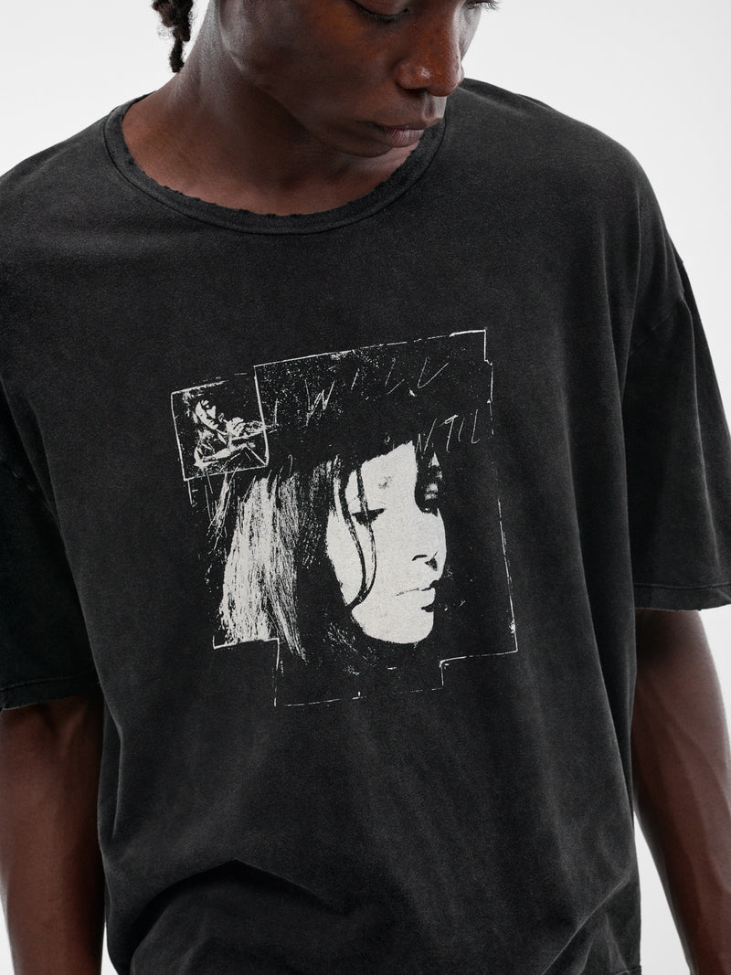 Exclusive Black Lu "Aimee" Graphic Tee (B0014715-FA790-FADED-BLACK)