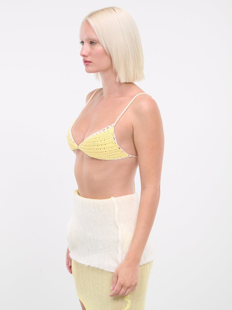 Crochet Knit Bra (B0102-YELLOW)