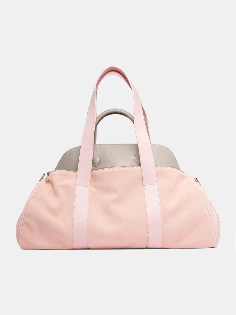 Pink Leather Layered Carrie Bag (B01FW5-PINK-SUEDE-GREY-NAPPA)