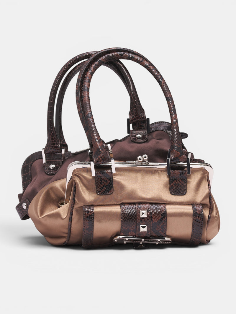AUGUST BARRON Leather Double Bag | H.Lorenzo - front