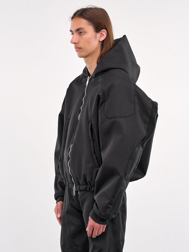 Moto Zip-Up Hoodie (B1MS257166-001-BLACK)
