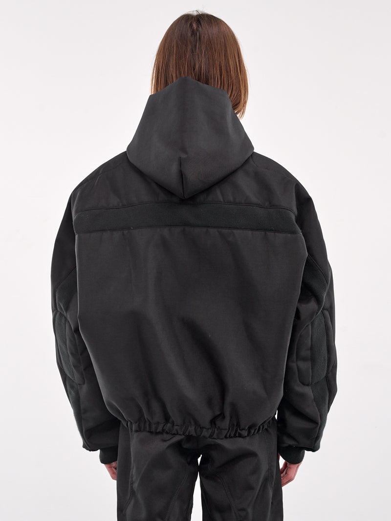 Moto Zip-Up Hoodie (B1MS257166-001-BLACK)