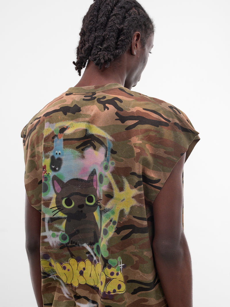 Camo Graffiti Tank Top (B26SSUTA0102-CAMO)