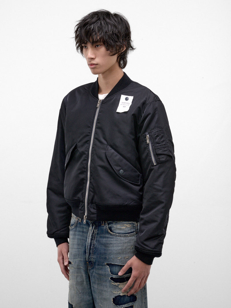 Navy Nylon Bomber Jacket (B90903-COY048-EVENING-BLUE)