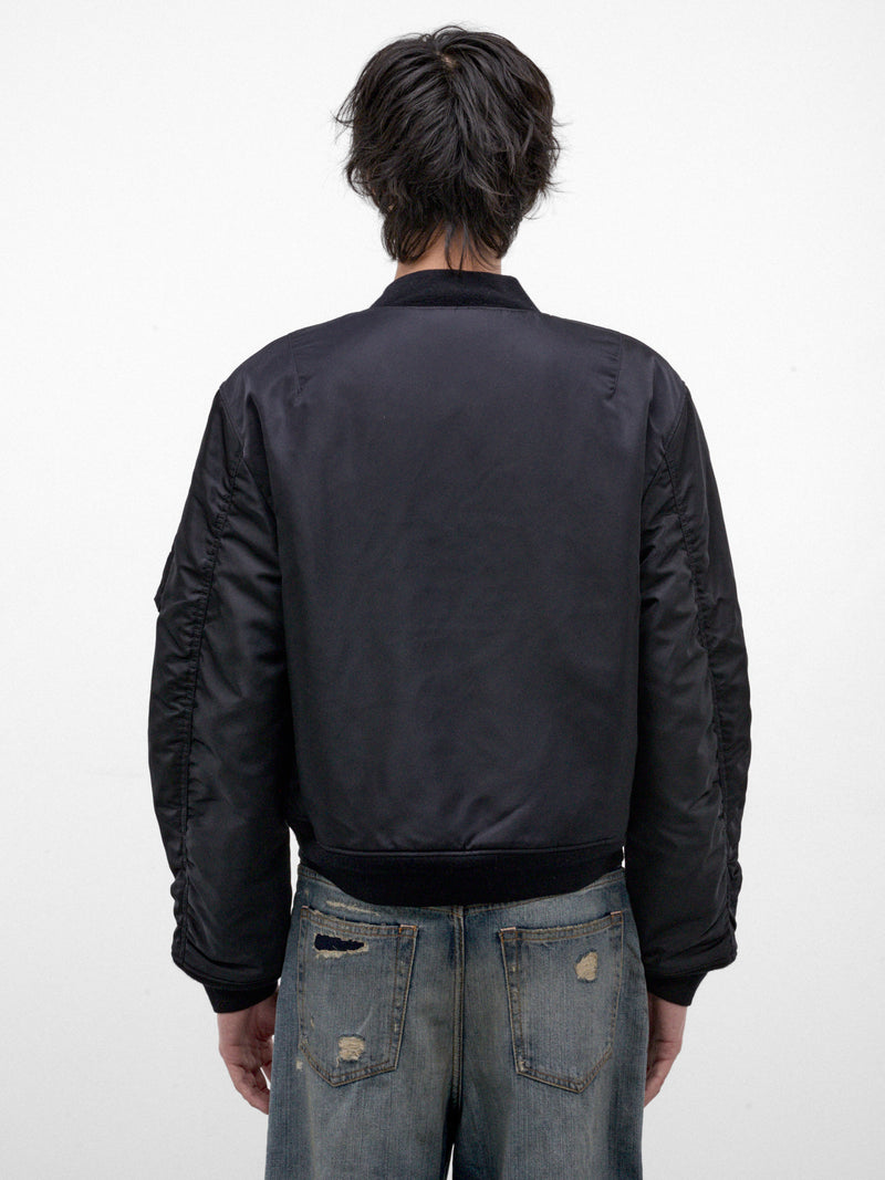 Navy Nylon Bomber Jacket (B90903-COY048-EVENING-BLUE)