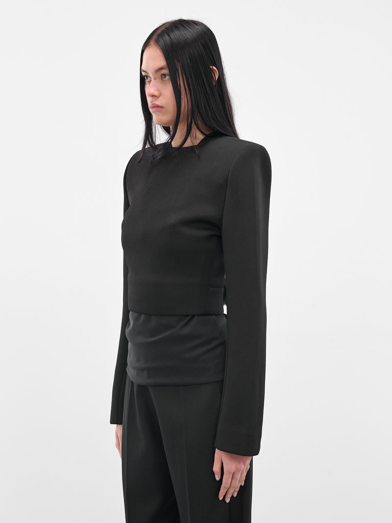 Black Cropped Executive Top (BA4FT07-BLACK)