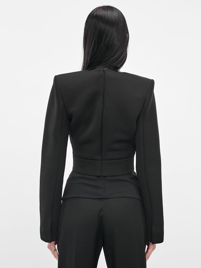 Black Cropped Executive Top (BA4FT07-BLACK)