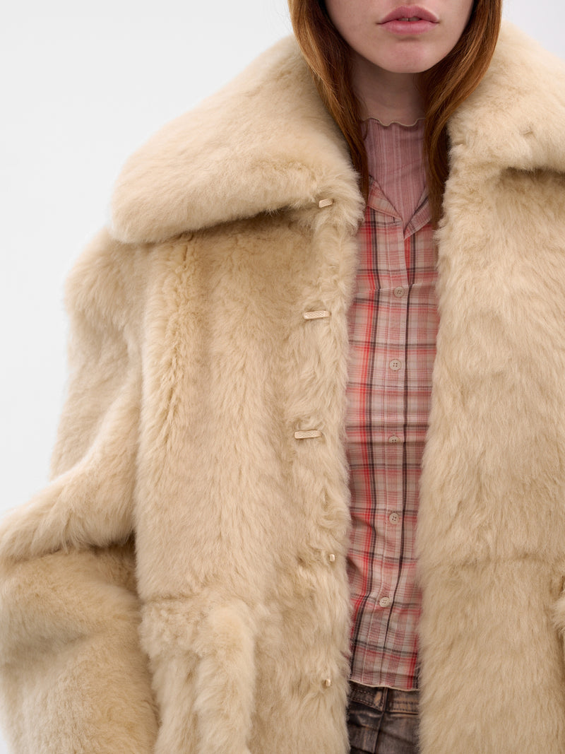 Blonde Baby Oversized Shearling Coat (BABYC0BLO-BLONDE)
