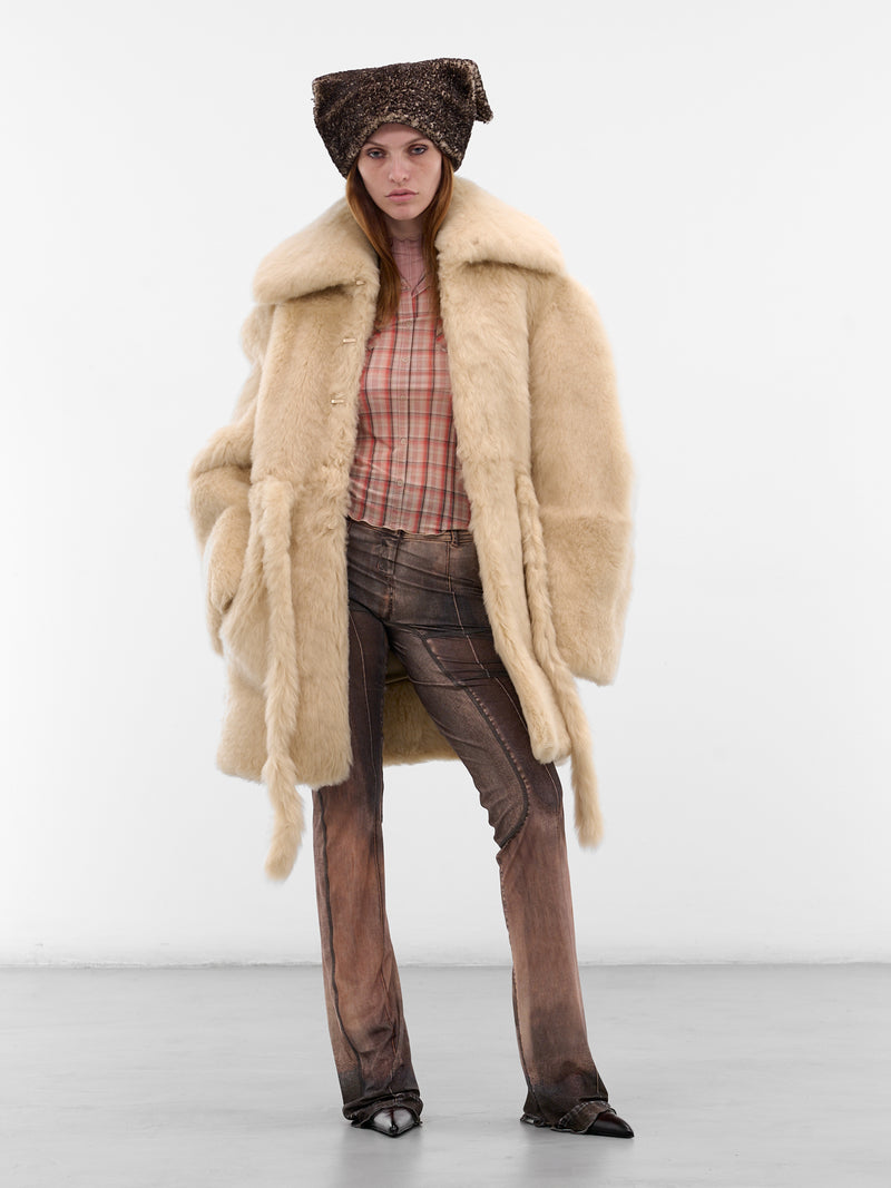 Blonde Baby Oversized Shearling Coat (BABYC0BLO-BLONDE)